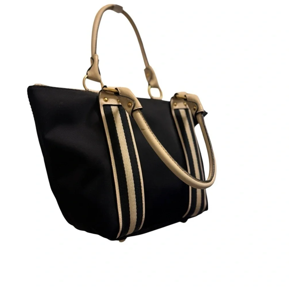 Michael Kors Black and Tan Tote with Structured Design